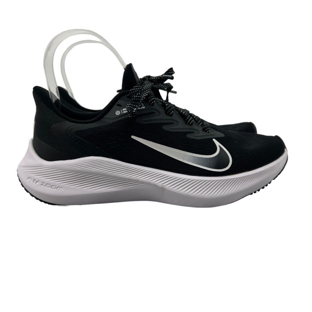 Nike Womens 6 Running Shoes Black Zoom Winflo 7 Sneakers Lace Up CJ0302-005